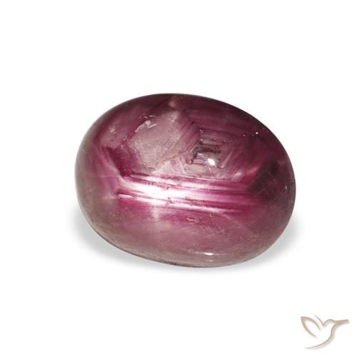 4.34 ct Purple Star Ruby Stone, Natural Star Ruby in Oval Cabochon Shape for Sale