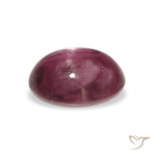 Star Ruby Gemstone in 10.2 x 7.7 mm Size for Sale, Star Ruby Stone in Medium Dark-Purple Color