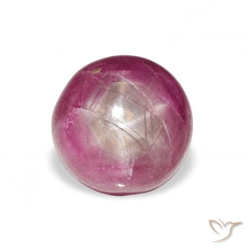 6.08ct Natural Magenta Star Ruby, Round, Opaque