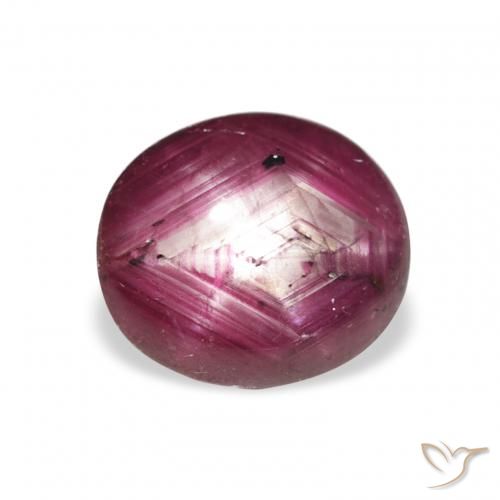 3.82ct Natural Medium Dark-Purple Star Ruby, Oval, Opaque