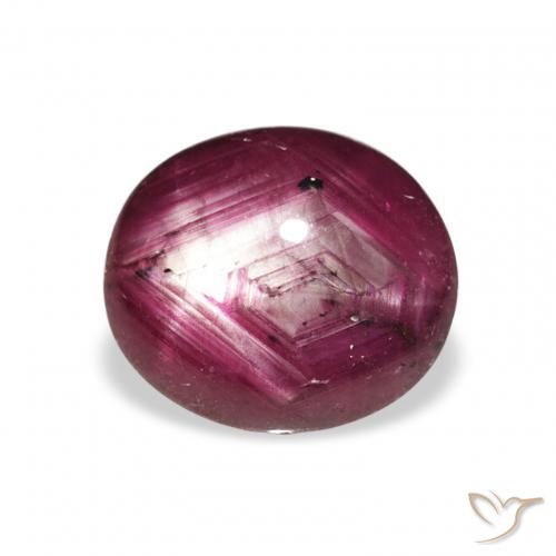 3.82 ct Purple Star Ruby Stone, Natural Star Ruby in Oval Cabochon Shape for Sale