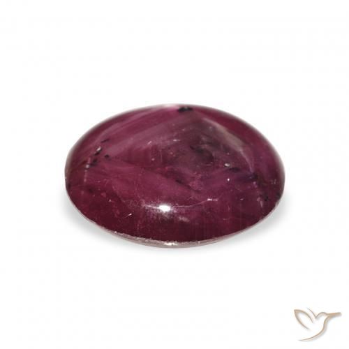 Star Ruby Gemstone in 11 x 9 mm (calibrated) Size for Sale, Star Ruby Stone in Medium Dark-Purple Color