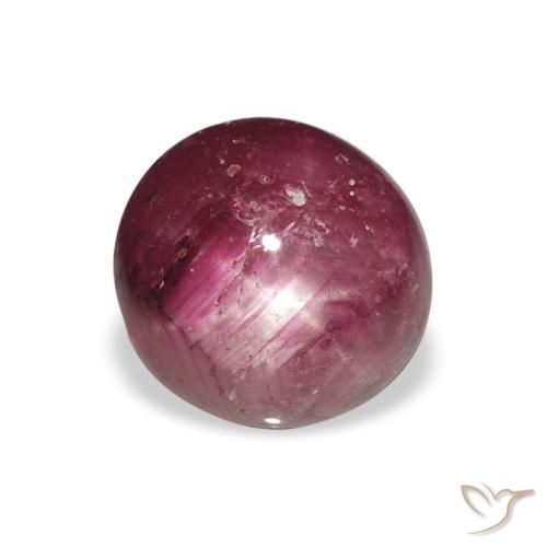 4.27ct Natural Medium Dark-Purple Star Ruby, Round, Opaque