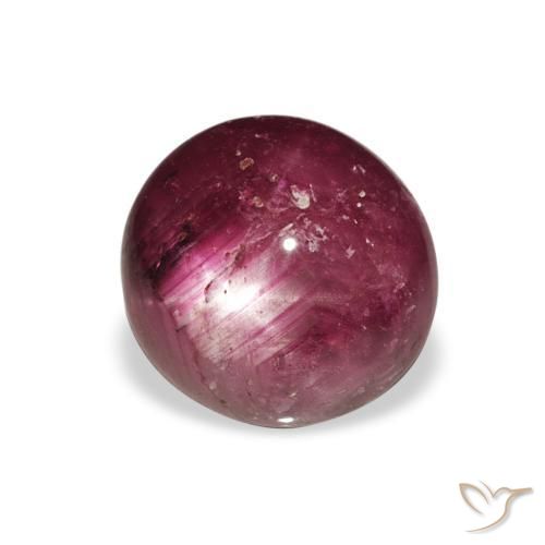 4.27 ct Purple Star Ruby Stone, Natural Star Ruby in Round Cabochon Shape for Sale