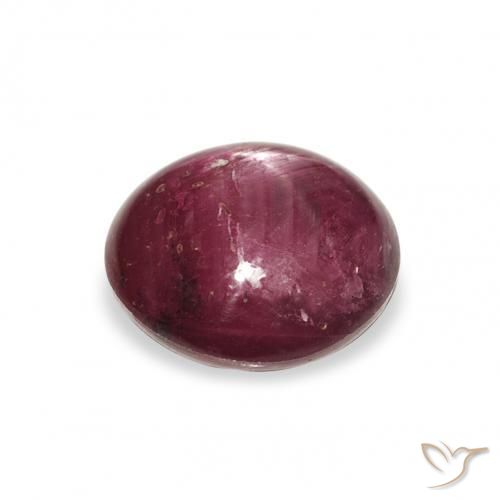Star Ruby Gemstone in 9.5 mm (calibrated) Size for Sale, Star Ruby Stone in Medium Dark-Purple Color