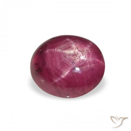 2.50 ct Purple Star Ruby Stone, Natural Star Ruby in Oval Cabochon Shape for Sale