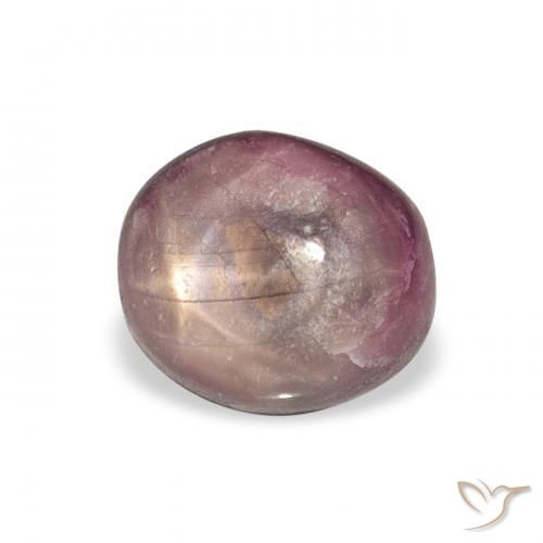 4.41 ct Purple Star Ruby Stone, Natural Star Ruby in Oval Cabochon Shape for Sale