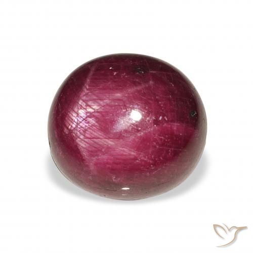 11.86 ct Purple Star Ruby Stone, Natural Star Ruby in Oval Cabochon Shape for Sale