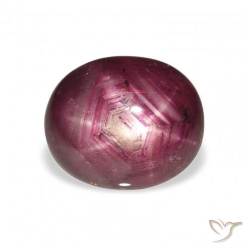 5.69ct Natural Medium Dark-Purple Star Ruby, Oval, Opaque