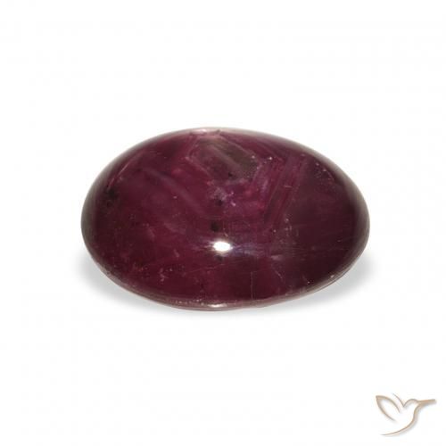 Star Ruby Gemstone in 12 x 10 mm (calibrated) Size for Sale, Star Ruby Stone in Medium Dark-Purple Color