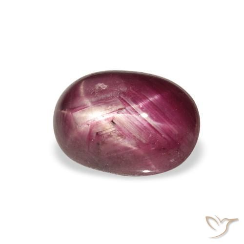 4.27 ct Purple Star Ruby Stone, Natural Star Ruby in Oval Cabochon Shape for Sale