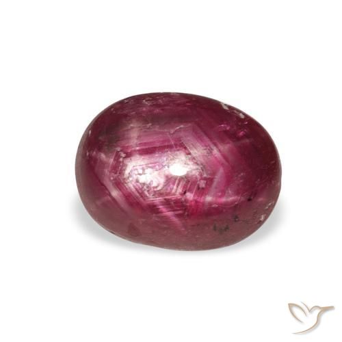 4.26 ct Purple Star Ruby Stone, Natural Star Ruby in Oval Cabochon Shape for Sale