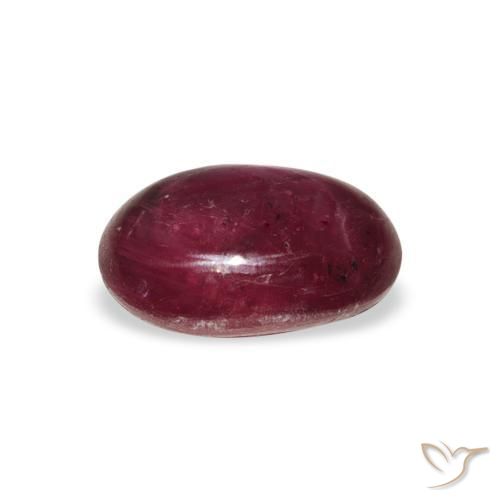 Star Ruby Gemstone in 10.7 x 8 mm Size for Sale, Star Ruby Stone in Medium Dark Reddish-Purple Color