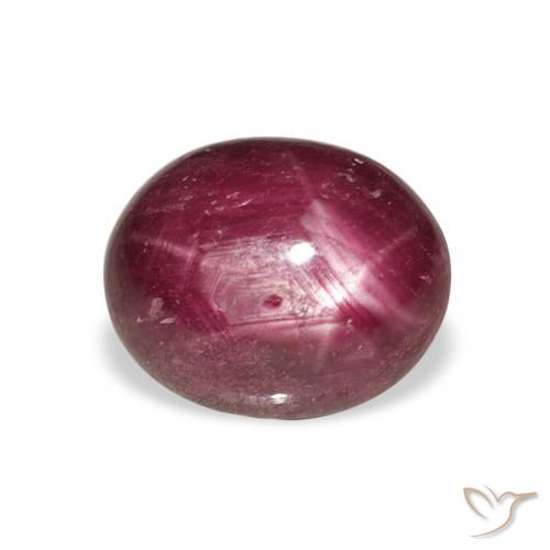 6.70 ct Purple Star Ruby Stone, Natural Star Ruby in Oval Cabochon Shape for Sale