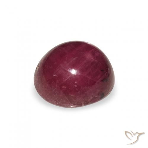Star Ruby Gemstone in 8.6 x 6.8 mm Size for Sale, Star Ruby Stone in Magenta-Pink Color