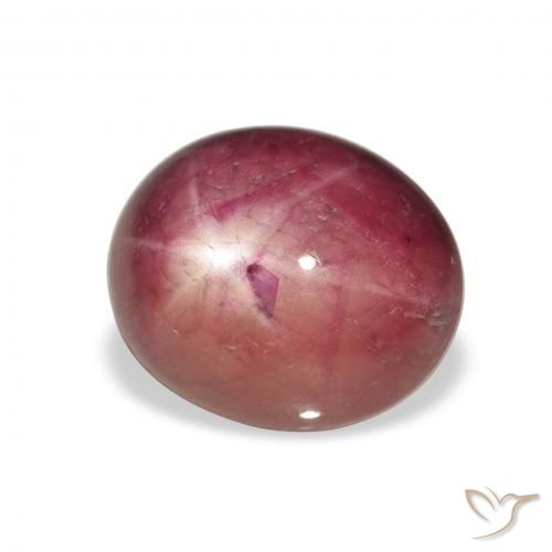 8.14 ct Purple Star Ruby Stone, Natural Star Ruby in Oval Cabochon Shape for Sale
