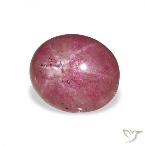 6.23 ct Purple Star Ruby Stone, Natural Star Ruby in Oval Cabochon Shape for Sale