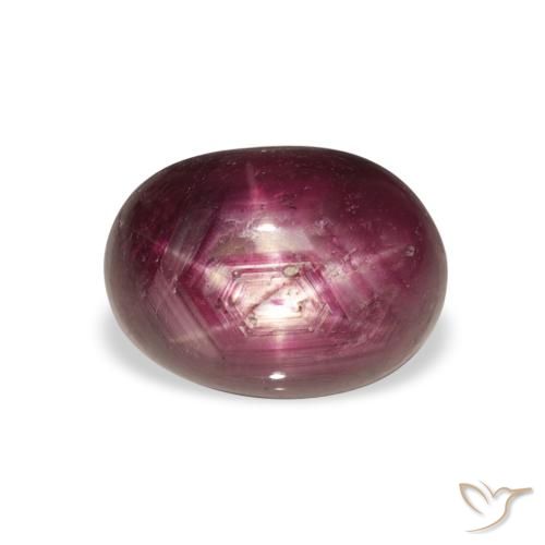 6.23ct Natural Pinkish Purple Star Ruby, Oval, Opaque, Photo A