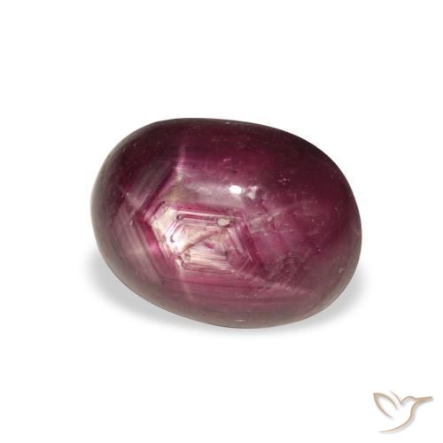 6.23 ct Purple Star Ruby Stone, Natural Star Ruby in Oval Cabochon Shape for Sale
