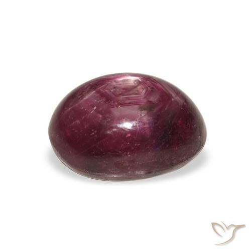 Star Ruby Gemstone in 11 x 8.1 mm Size for Sale, Star Ruby Stone in Pinkish Purple Color