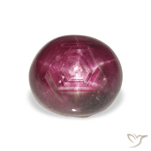 6.39ct Natural Pinkish Purple Star Ruby, Oval, Opaque