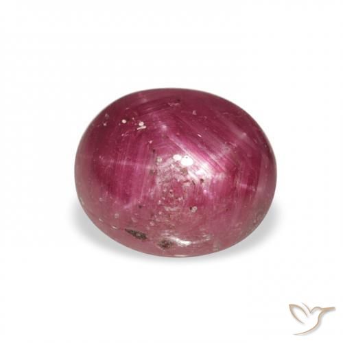 3.43ct Natural Pink Berry Purple Star Ruby, Oval, Opaque