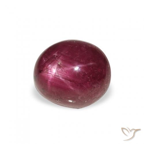 3.22 ct Purple Star Ruby Stone, Natural Star Ruby in Oval Cabochon Shape for Sale