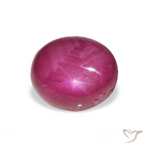 6.42ct Pink Berry Purple Star Ruby, Oval, Opaque