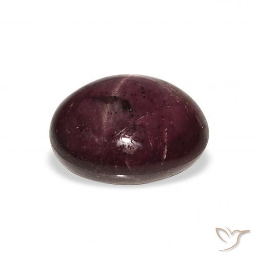 Star Ruby Gemstone in 12.6 x 10.5 mm Size for Sale, Star Ruby Stone in Reddish Purple Color