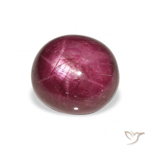 9.87 ct Purple Star Ruby Stone, Natural Star Ruby in Oval Cabochon Shape for Sale