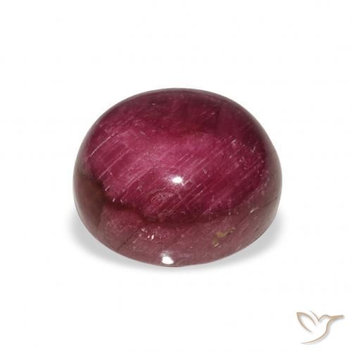 Star Ruby Gemstone in 11.4 x 10.5 mm Size for Sale, Star Ruby Stone in Medium Dark-Purple Color