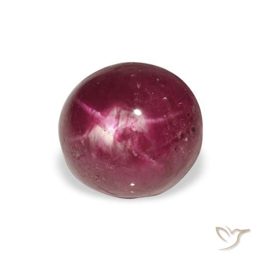 4.52 ct Purple Star Ruby Stone, Natural Star Ruby in Oval Cabochon Shape for Sale