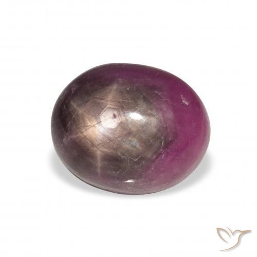 9.04 ct Purple Star Ruby Stone, Natural Star Ruby in Oval Cabochon Shape for Sale