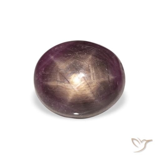 6.28ct Natural Medium Dark-Purple Star Ruby, Oval, Opaque