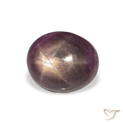 6.28 ct Purple Star Ruby Stone, Natural Star Ruby in Oval Cabochon Shape for Sale