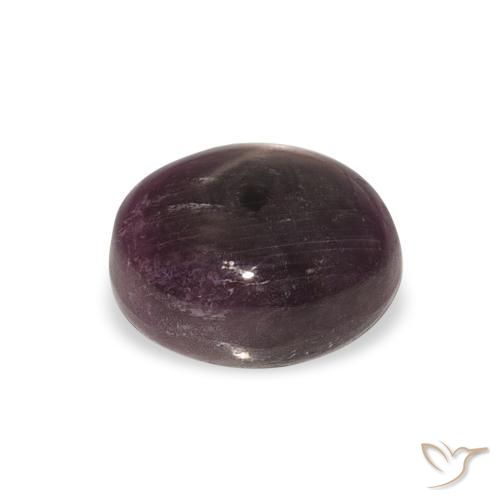 Star Ruby Gemstone in 10.2 x 8.7 mm Size for Sale, Star Ruby Stone in Medium Dark-Purple Color