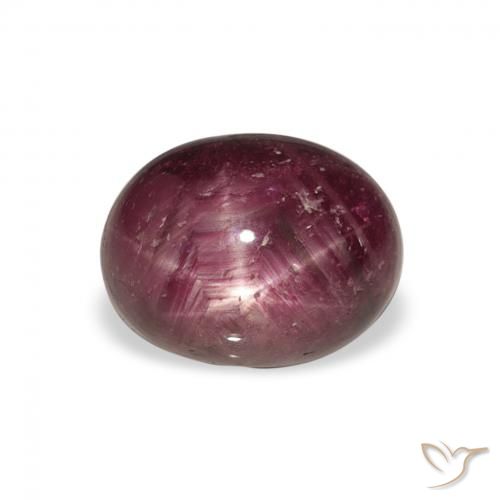 4.75ct Natural Plum Purple Star Ruby, Oval, Opaque
