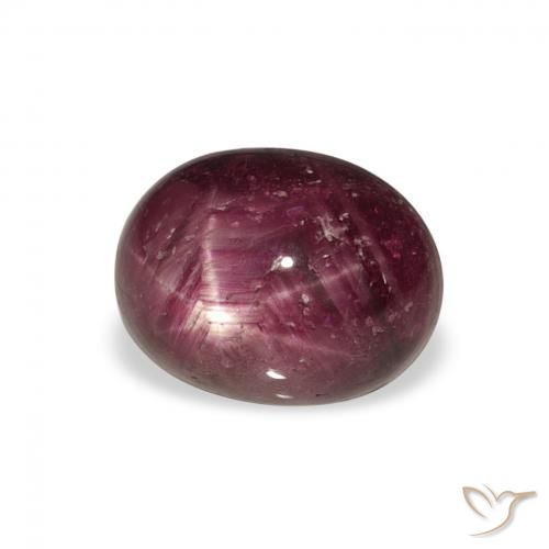 4.75 ct Purple Star Ruby Stone, Natural Star Ruby in Oval Cabochon Shape for Sale