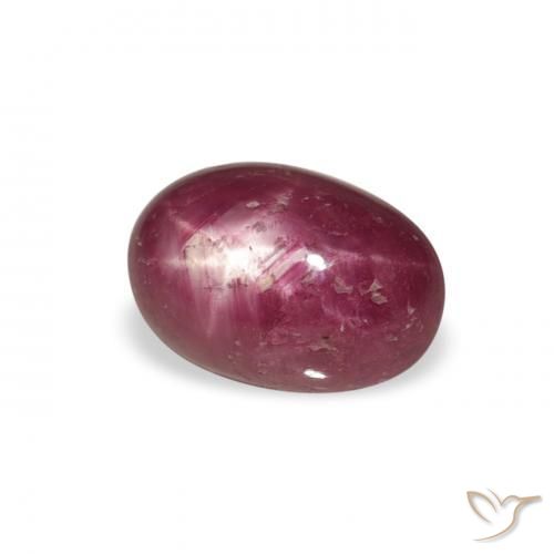 2.87 ct Purple Star Ruby Stone, Natural Star Ruby in Oval Cabochon Shape for Sale