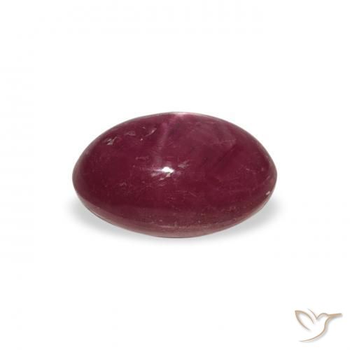 Star Ruby Gemstone in 9 x 6 mm (calibrated) Size for Sale, Star Ruby Stone in Medium Light-Purple Color
