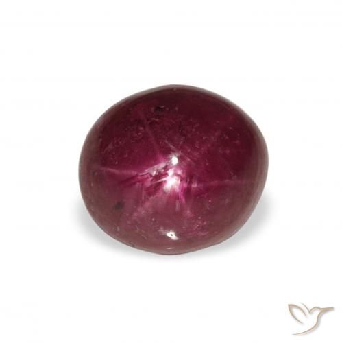 4.02ct Natural Reddish Purple Star Ruby, Oval, Opaque