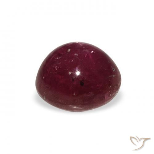 Star Ruby Gemstone in 8.5 x 7.6 mm Size for Sale, Star Ruby Stone in Reddish Purple Color