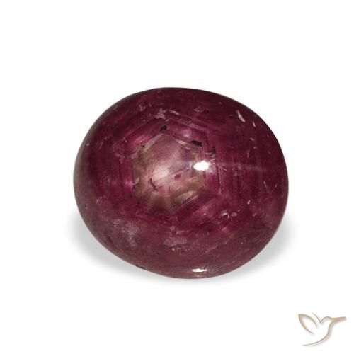 3.62 ct Red Star Ruby Stone, Natural Star Ruby in Oval Cabochon Shape for Sale