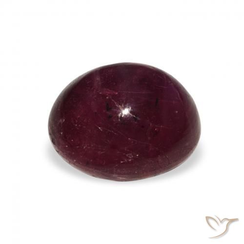 Star Ruby Gemstone in 9.3 x 8.6 mm Size for Sale, Star Ruby Stone in Deep Red Color