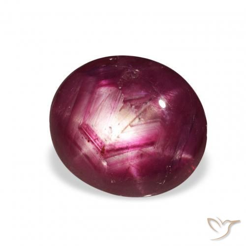 3.53 ct Red Star Ruby Stone, Natural Star Ruby in Oval Cabochon Shape for Sale