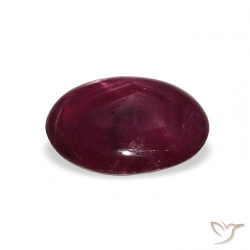 Star Ruby Gemstone in 11.1 x 9.5 mm Size for Sale, Star Ruby Stone in Deep Red Color