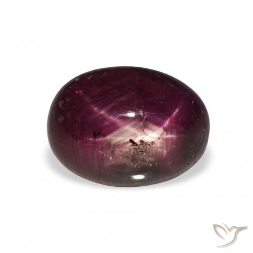 5.20ct Natural Deep Purple Red Star Ruby, Oval, Opaque