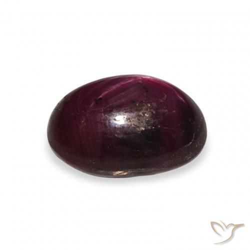 Star Ruby Gemstone in 10.8 x 8 mm Size for Sale, Star Ruby Stone in Deep Purple Red Color