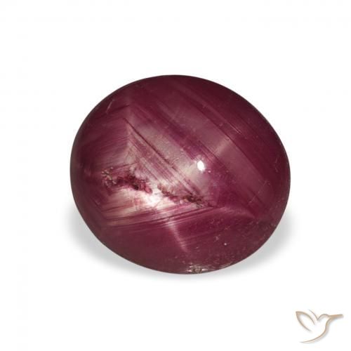 3.25 ct Red Star Ruby Stone, Natural Star Ruby in Oval Cabochon Shape for Sale