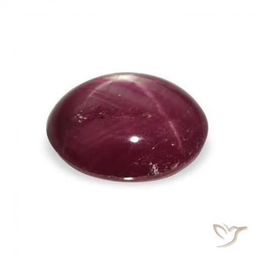 Star Ruby Gemstone in 9.4 x 8.4 mm Size for Sale, Star Ruby Stone in Wine Red Color